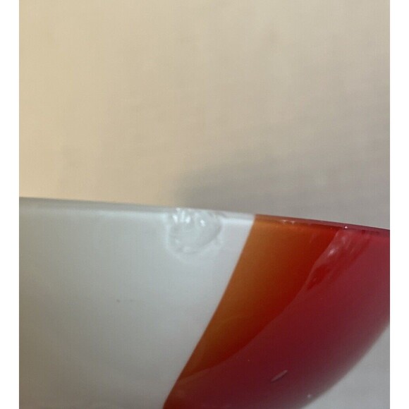 Krosno Jozefina Hand Blown Red & White Glass Octopus Candle Holder Votive Cup - Picture 8 of 11